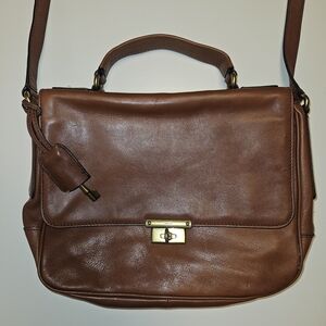 Fossil Leather Crossbody Bag – Brown